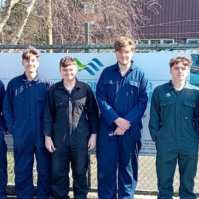 Coleg Meirion-Dwyfor students George Totty, Iago Tudor, Jac Fisher, Jac Roberts, Celt Thomas, Osian Evans, Morus Jones and Liam Ellis-Thomas